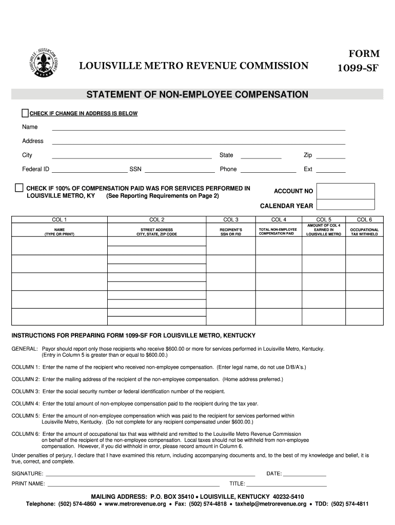 1099sf  Form