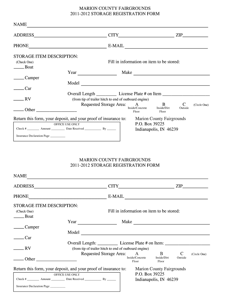  Registration Form Marion County Fair Marioncountyfair 2011