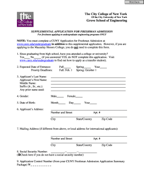 Cuny Application Form