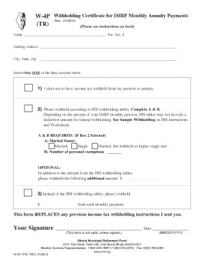 Imrf Federal Withhaoding Forms