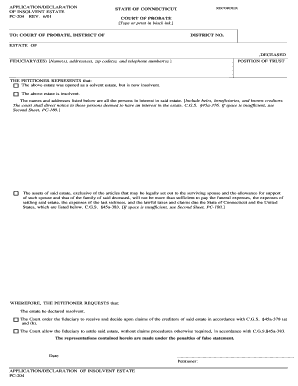 How to Fill Out Form Pc 204 in Ct