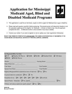 Mississippi Medicaid Application Online  Form