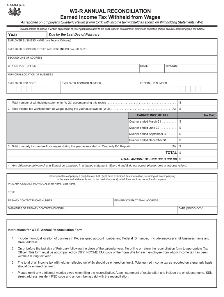 W2 R Annual Reconciliation Form