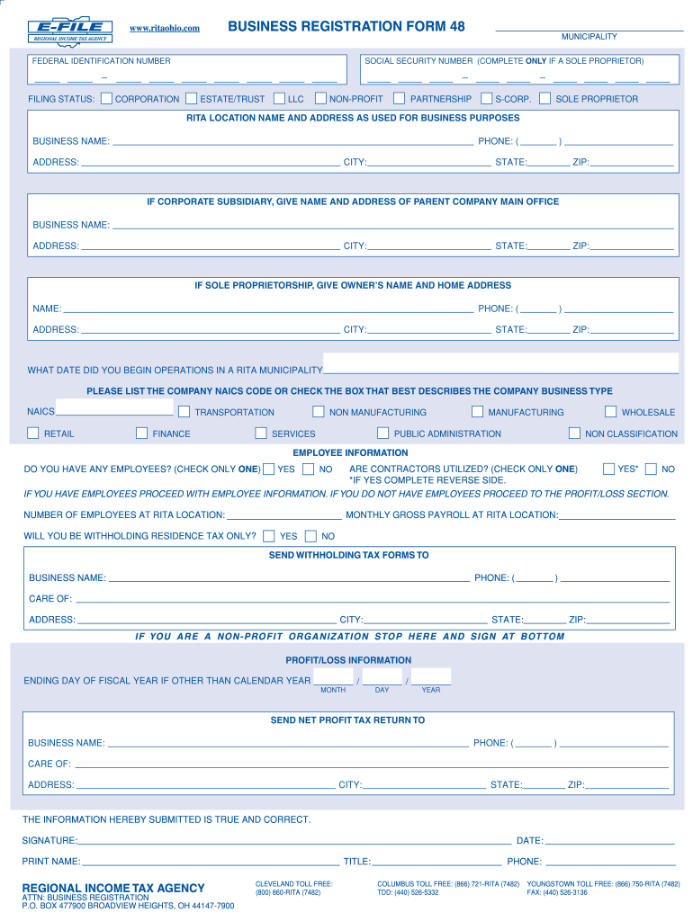 Rita Form 48 Fill Out And Sign Printable Pdf Template Airslate Signnow