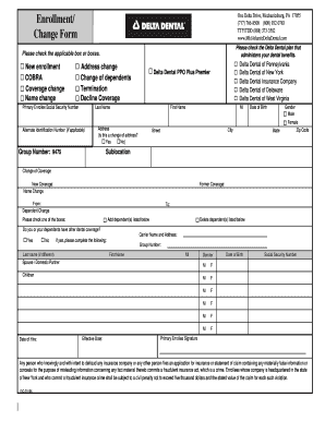 Delta Dental Enrollment Form