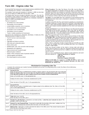 Va Tax Form 200