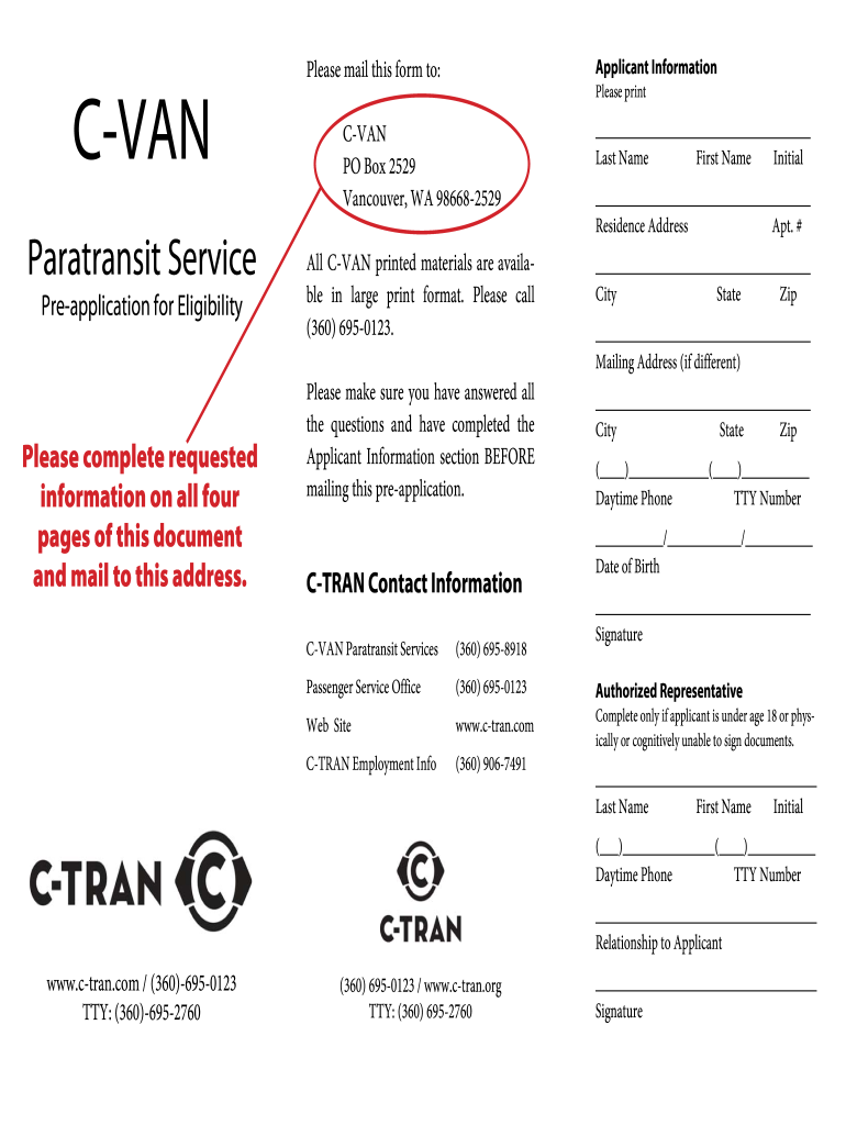 Cvan Application  Form