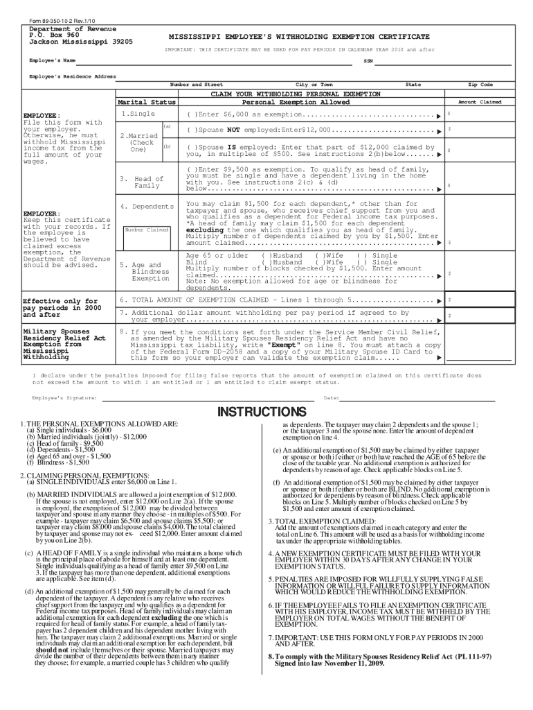 Department of Revenue P  Olemiss  Form