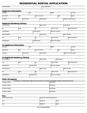 Rental Application Nc  Form