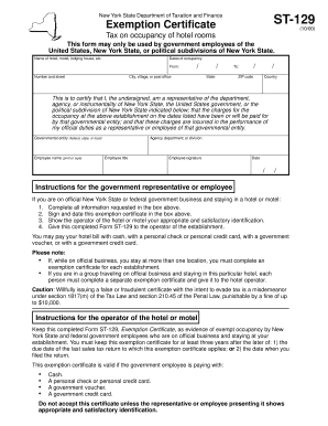 New York Tax Exempt Form