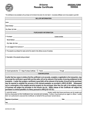 Az 5000a Form PDF