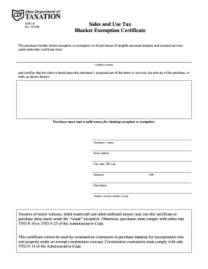 Ohio Farm Tax Exempt Form