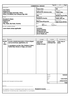 Fill in Blank Printable Invoice  Form