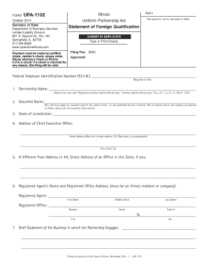  Illinois Form Upa 1102 2014