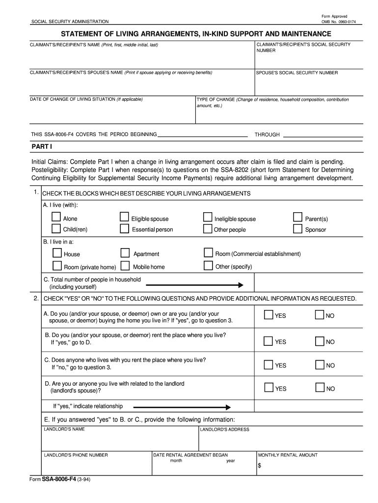 Ssa 8006 F4  Form