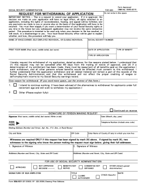  SOCIAL SECURITY ADMINISTRATION TOE 420 Form Approved OMB No 2018-2024