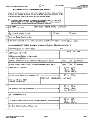 Printable Disability Forms
