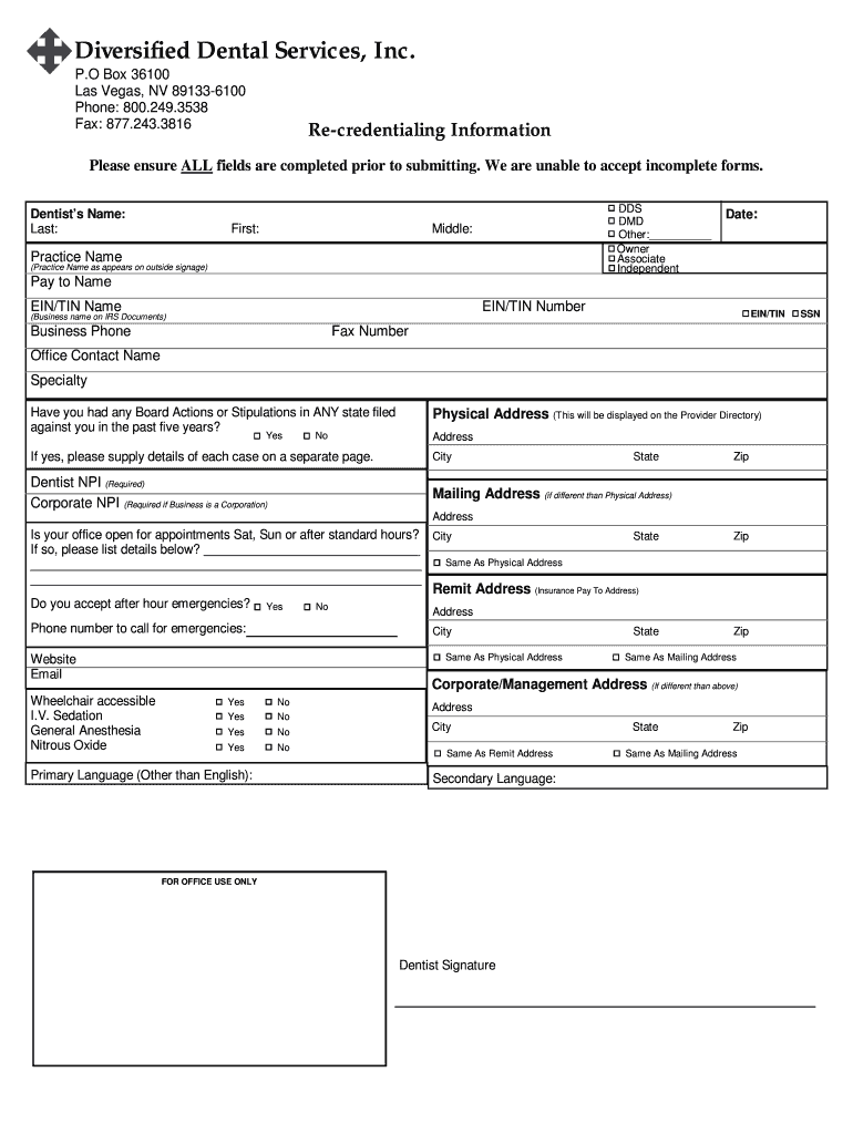 Re Credentialing Form 3 12 10 Pub