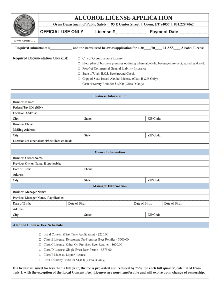 Get and Sign License Application Form