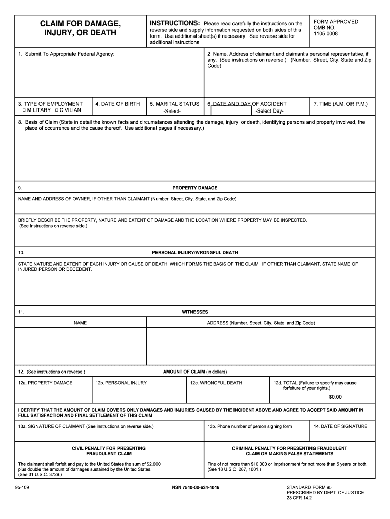 CLAIM for DAMAGE, INJURY, or DEATH  NOLA Com  Form