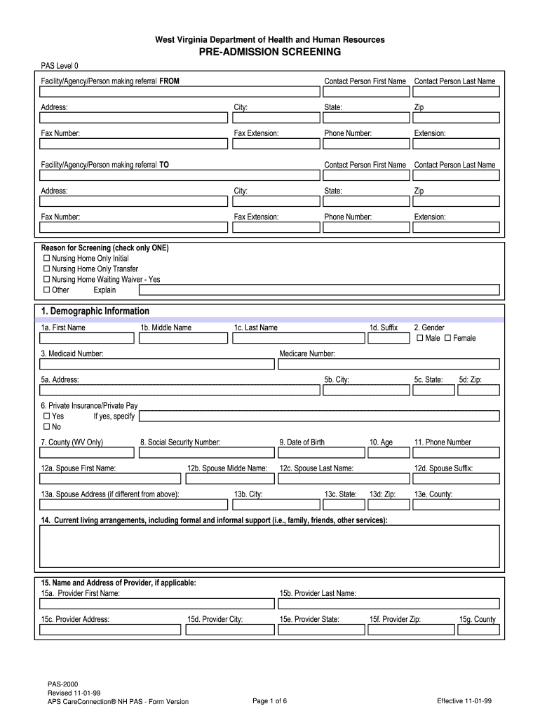  Wv Nursing Home Pas 1999-2024