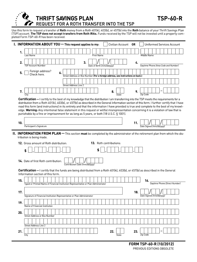  Tsp 60 Form R 2012