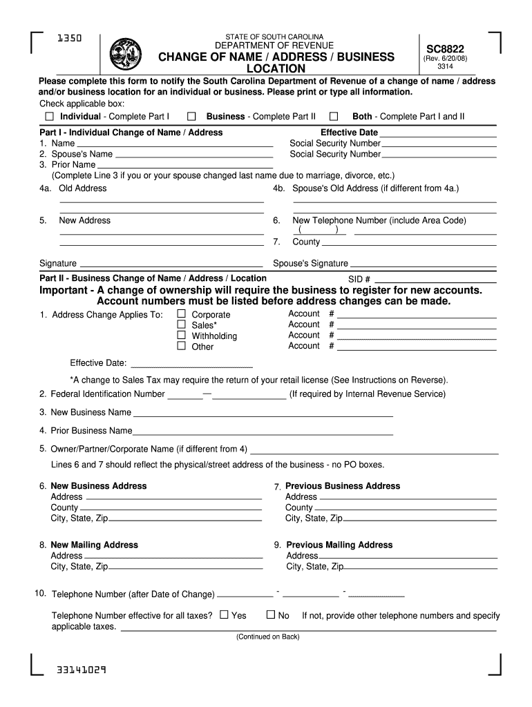  Sc8822 Form 2019