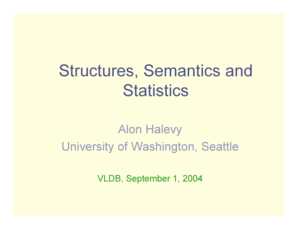 Structures, Semantics and Statistics Cs Washington  Form