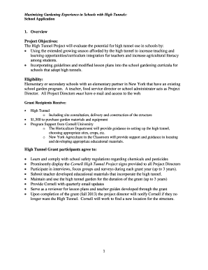 1 Overview Project Objectives the High Tunnel Project Will Hort Cornell  Form