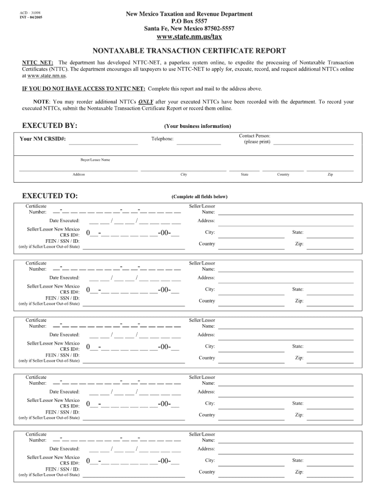  Acd 31098  Form 2005