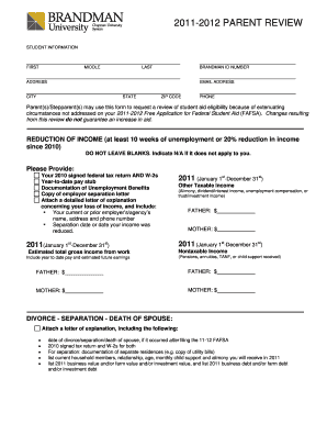 PARENT REVIEW Brandman  Form