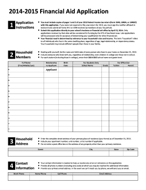 Financial Aid Application Office Use Only Davenportdiocese  Form