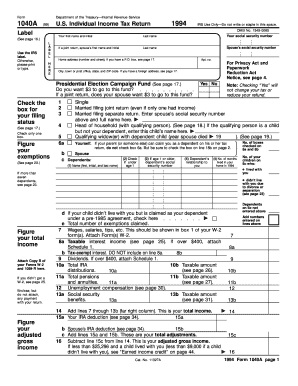 Form 1040A Irs