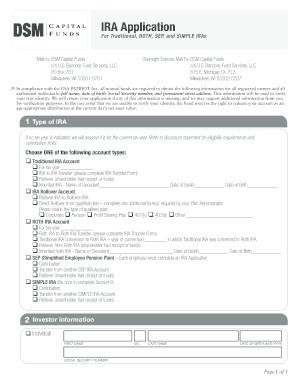 Mail to DSM Capital Funds  Form