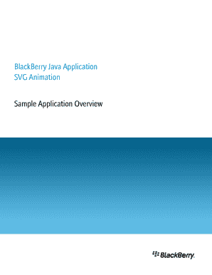 BlackBerry Java Application SVG Animation Sample Application Overview  Form