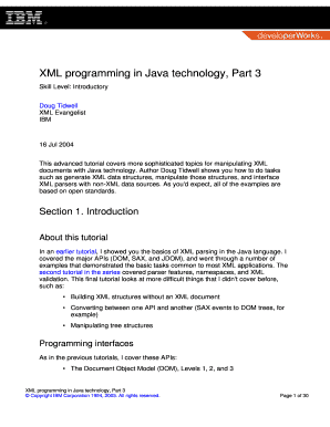 XML Programming in Java Technology, Part 3  Form