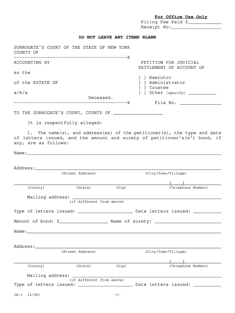  Surrogates Court Form Ja 1 1998-2024