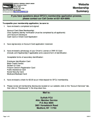 Website Membership Summary Suffolkfcu  Form