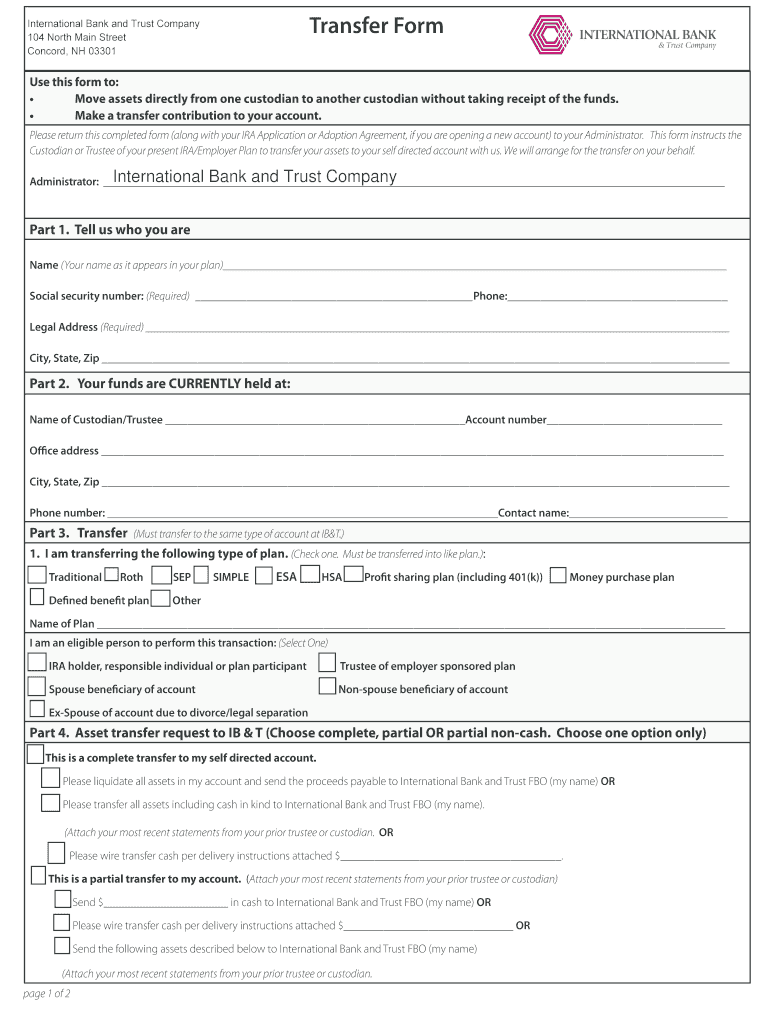 YOUTH MEMBER PROCEDURE for TRANSFER  Form