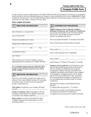 Fidelity Company Profile PDF Form