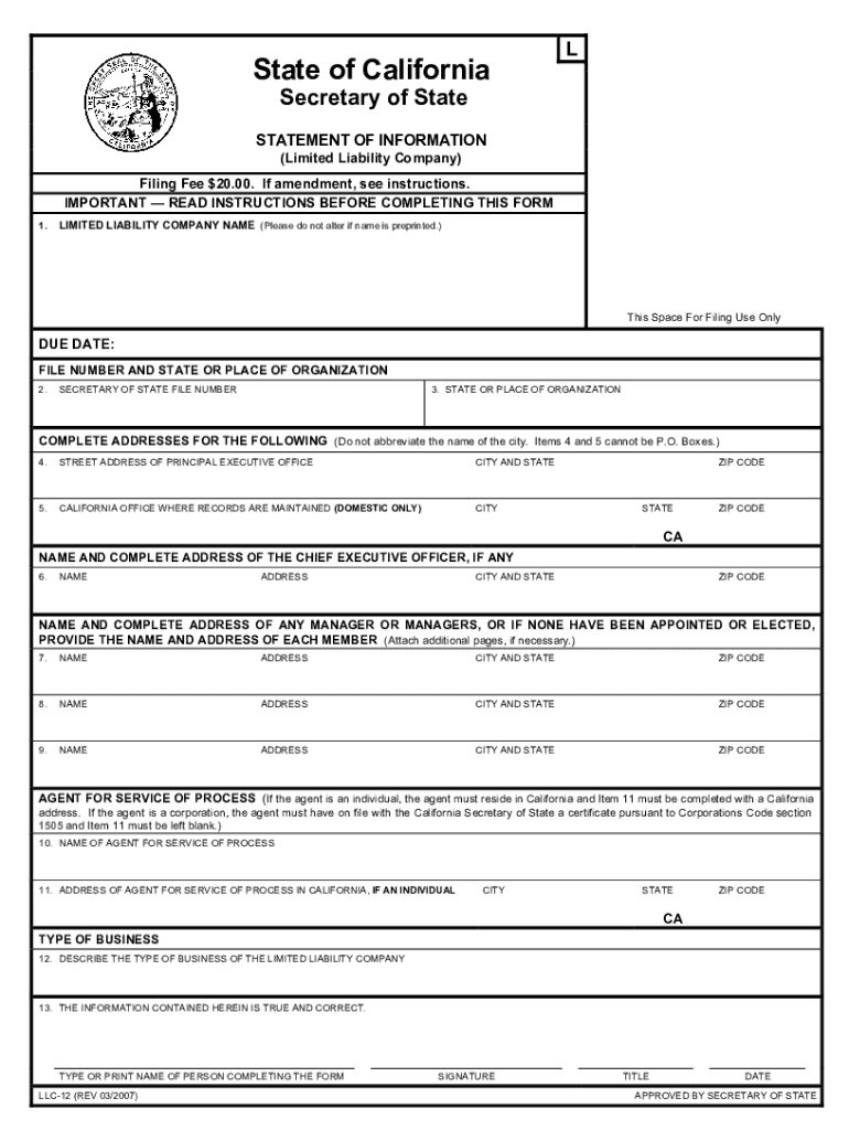 Llc 12  Form