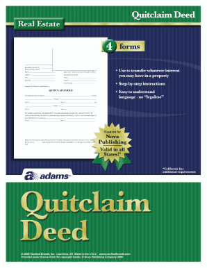 Quit Claim Deed Form