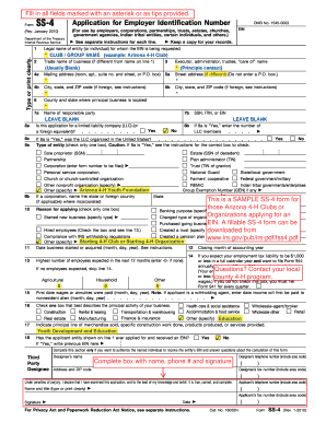 Ss4 Form Example