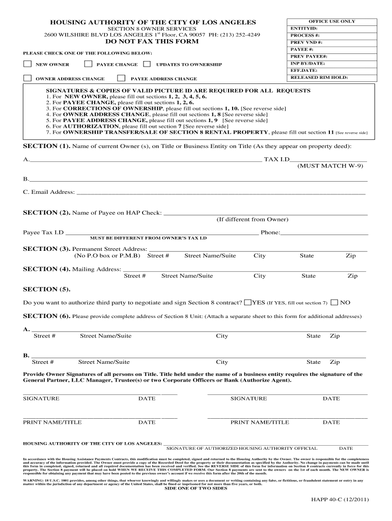  Happ 40 C  Form 2011