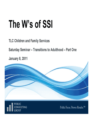 The W&#039;s of SSI Tlc4kids  Form