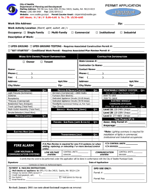 Ufer Ground Permit City of Seattle  Form