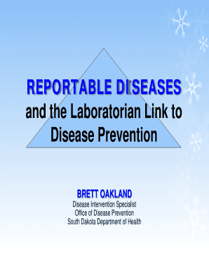 REPORTABLE DISEASES and the Laboratorian Link to Disease Www1 Avera  Form