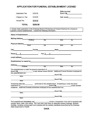 APPLICATION for FUNERAL Access Arkansas Accessarkansas  Form