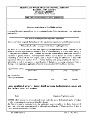 THIRD PARTY VOTER REGISTRATION ORGANIZATION  Form