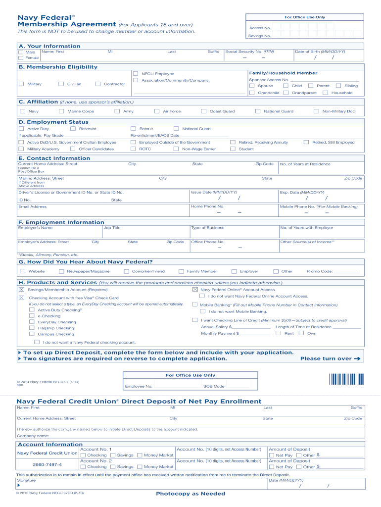 Get and Sign Check Status of Navy Federal Membership Application  Form